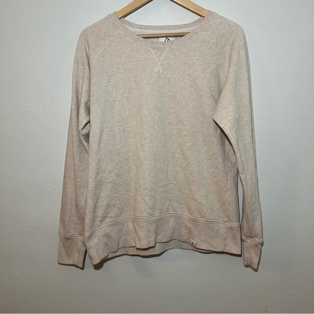 Alpine Design Beige Long Sleeve Crewneck. Size Large. Boulder Colorado Apparel
